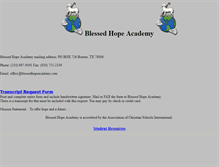 Tablet Screenshot of blessedhopeacademy.com